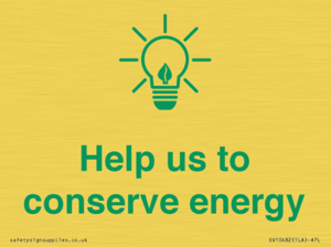 Help us to conserve energy 